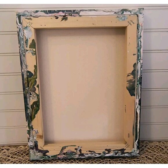 SET/2 Coastal Waves Flow Fluid Art, Hand Painted, Swipe and Spin Abstract, EUC - Picture 15 of 16